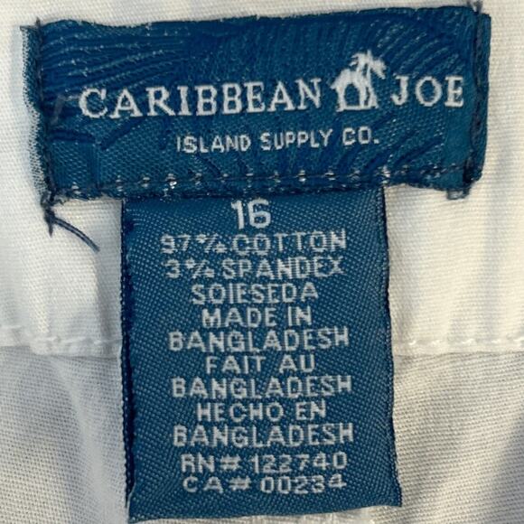 Carribbean Joe Womens Size 16 Long Rayon Blend Red Pants Cotton Blend Shorts - Picture 7 of 7